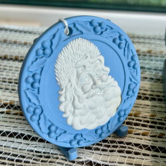 Wedgwood Blue Jasperware Santa Ornament with Box and Stand – 2.5” - Picture 11 of 14
